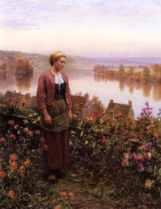 Daniel Ridgway Knight A Garden above the Seine, Rolleboise